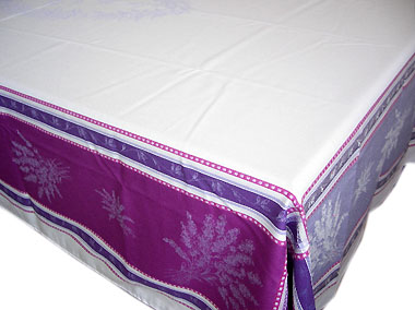French Jacquard tablecloth, Teflon (Senanques. purple) - Click Image to Close